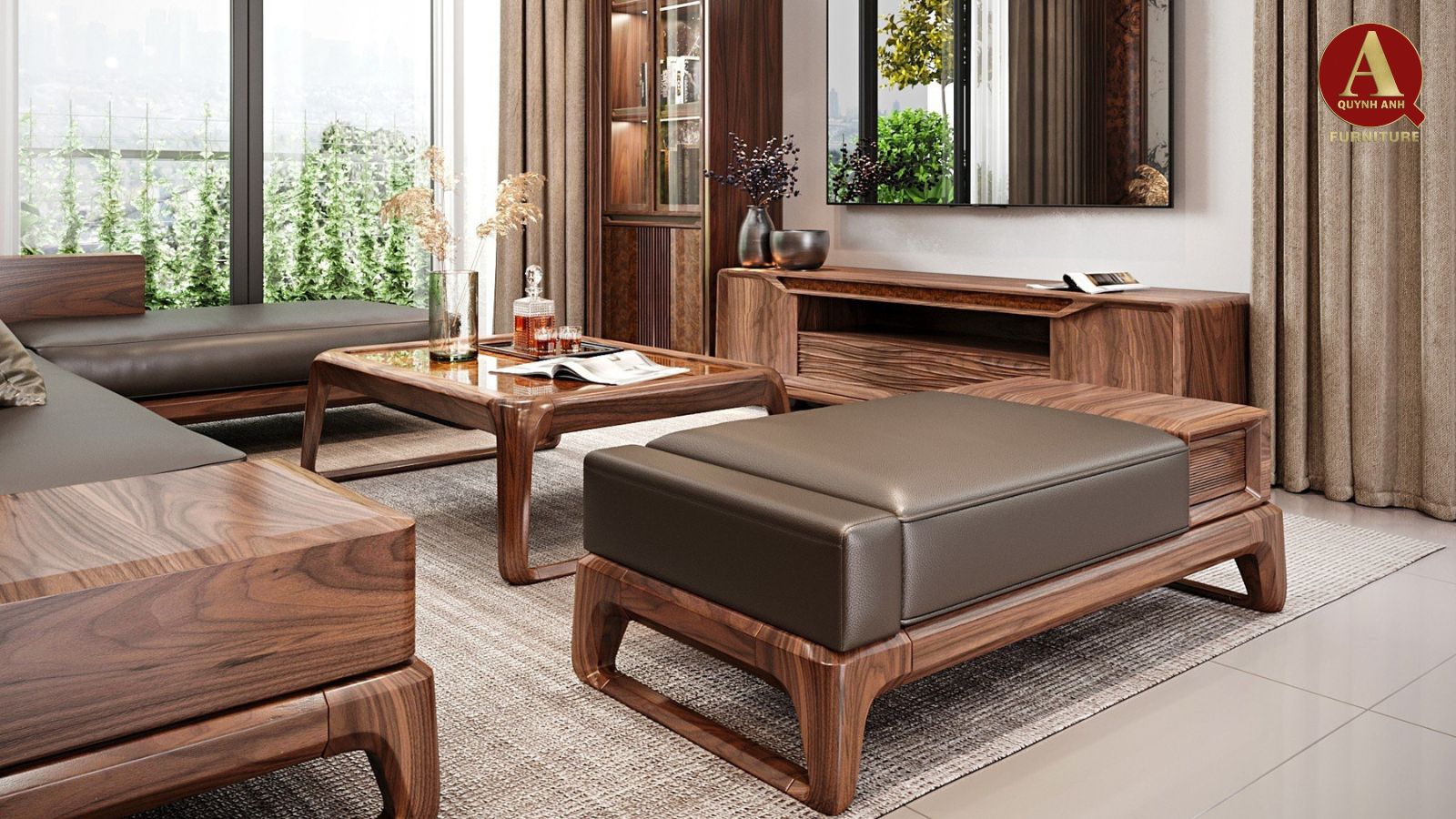 Thiết kế nội thất óc chó-Phòng khách