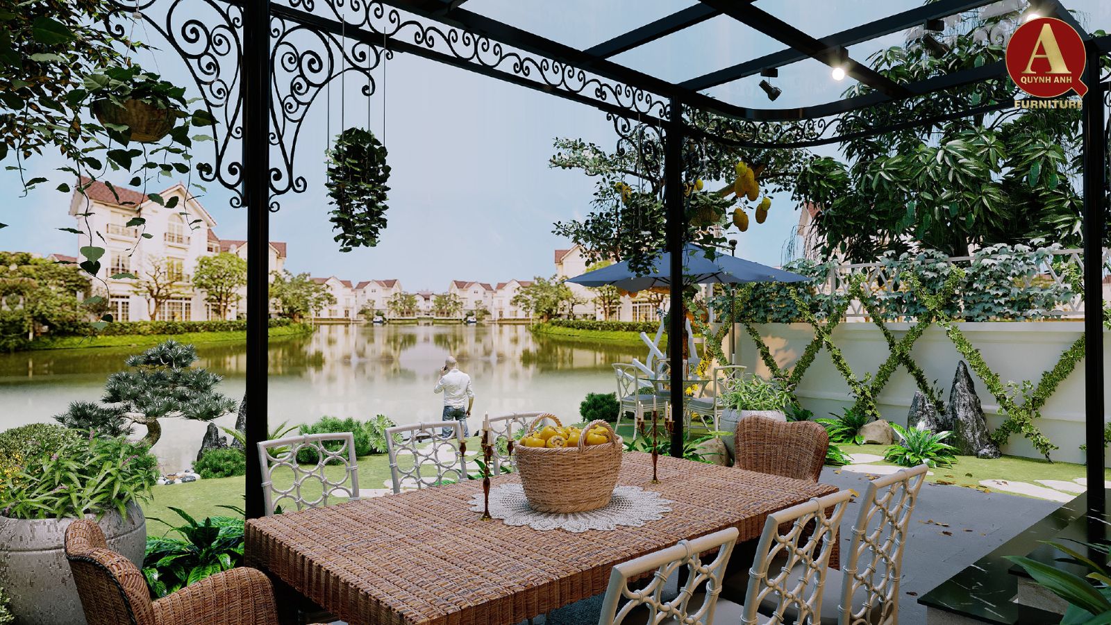 Thiết kế nội thất biệt thự không gian xanh