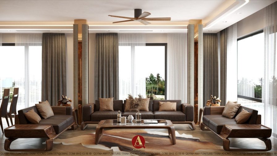 Dự án nội thất gỗ óc chó do Nội thất Quỳnh Anh thực hiện – Dấu ấn tinh hoa của sự sang trọng