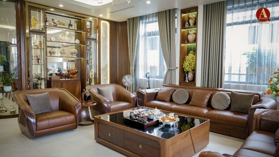 Thi công nội thất gỗ óc chó – Quy trình chuẩn tạo nên không gian sống bền vững và sang trọng